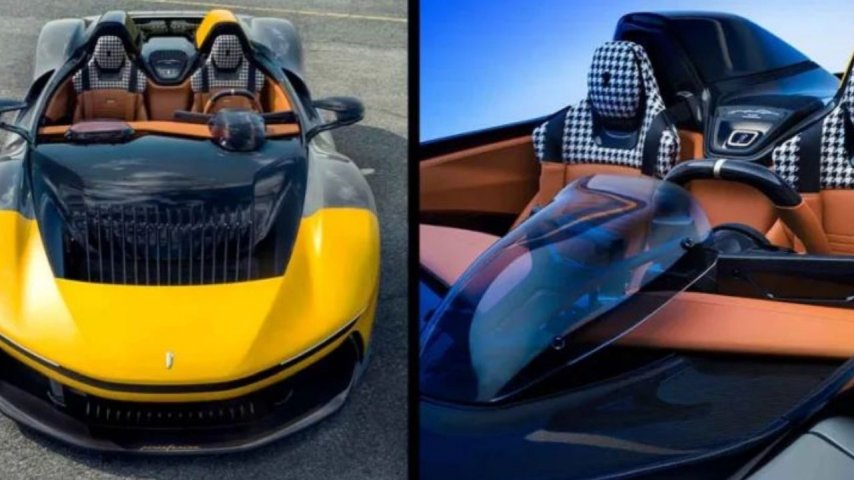 Çatısız ve ön camsız Pininfarina B95 elektrikli hiper araba 4,4 milyon Euro'ya satılacak