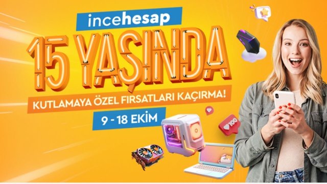 Sonra üzülmeyin! İncehesap.com 15. yıl indirim haftası başladı