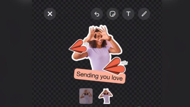 iOS için WhatsApp'ın artık bir çıkartma düzenleyicisi var