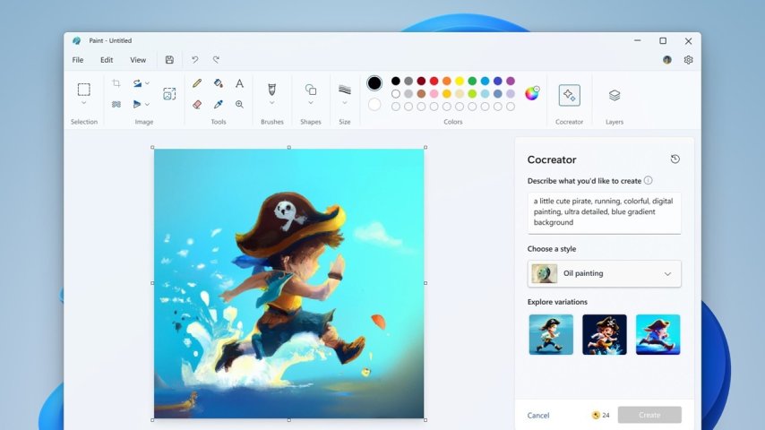 Paint, Midjourney'i Andıran Yapay Zeka Özelliğiyle Yenileniyor!