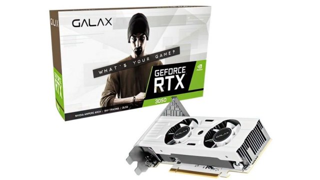 Tamamen beyaz Galax GeForce RTX 3050 6GB LP ekran kartı tanıtıldı