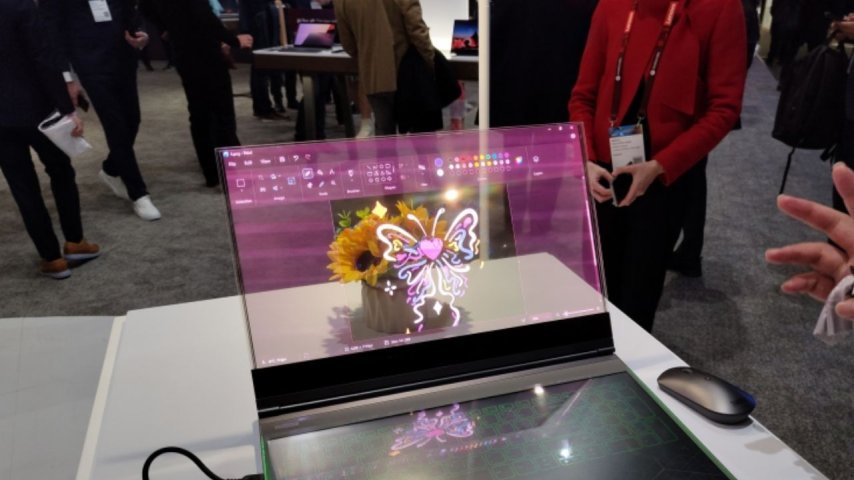 Lenovo, şeffaf MicroLED ekranlı notebook modelini tanıttı