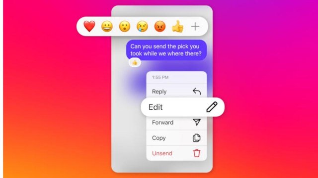 Instagram'da artık herkes gönderilen özel mesajları düzenleyebilir