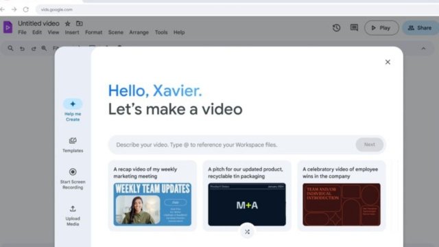 Google, AI video oluşturucu Vids'i tanıttı