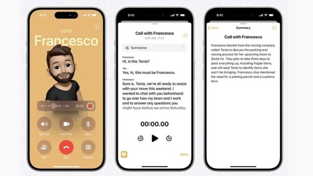 iOS 18, telefon konuşmalarını kaydedip metne dönüştürebilecek