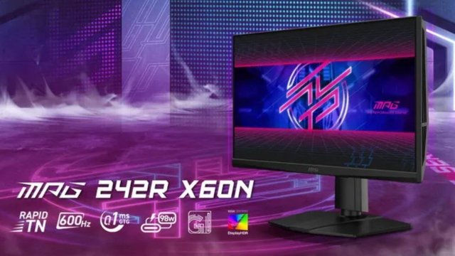 MSI, 24 inç MPG 242R X60N 600Hz FHD Esports Monitörünü Tanıttı