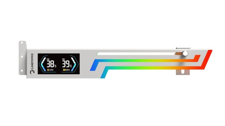 Beyaz Renkli Gamepower Heatsync ARGB LCD Ekran Kartı Tutucu İncelemesi