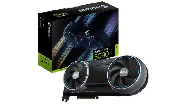 Gigabyte, gizli bir fana sahip olan Aorus GeForce RTX 5090 Infinity ekran kartını piyasaya sürdü