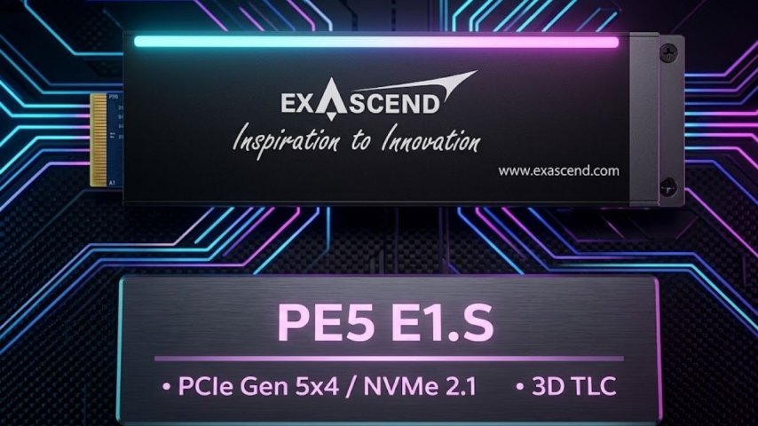 Exascend, NVMe 2.1 protokolüne sahip ilk SSD'lerini tanıttı.