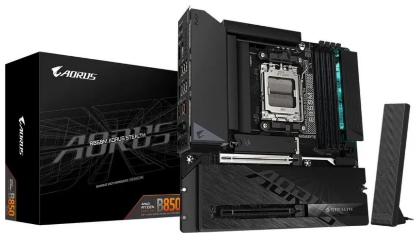 Gigabyte, arka tarafında bağlantı noktaları bulunan kompakt B850M Aorus Stealth anakartını tanıttı