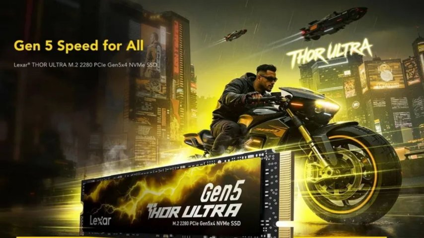 Lexar, 4 TB'a kadar depolama alanı ve 11 GB/s'ye kadar hız sunan PCIe 5.0 SSD'si Thor Ultra'yı piyasaya sürdü