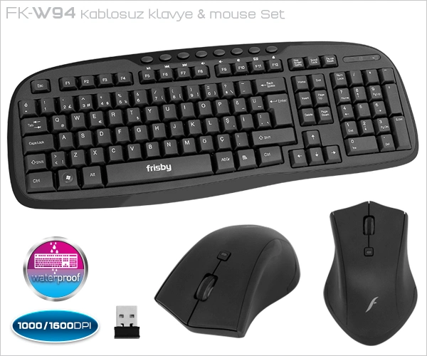 Frisby FK-W94QU 2.4GHz. Kablosuz Klavye & Mouse Set	 