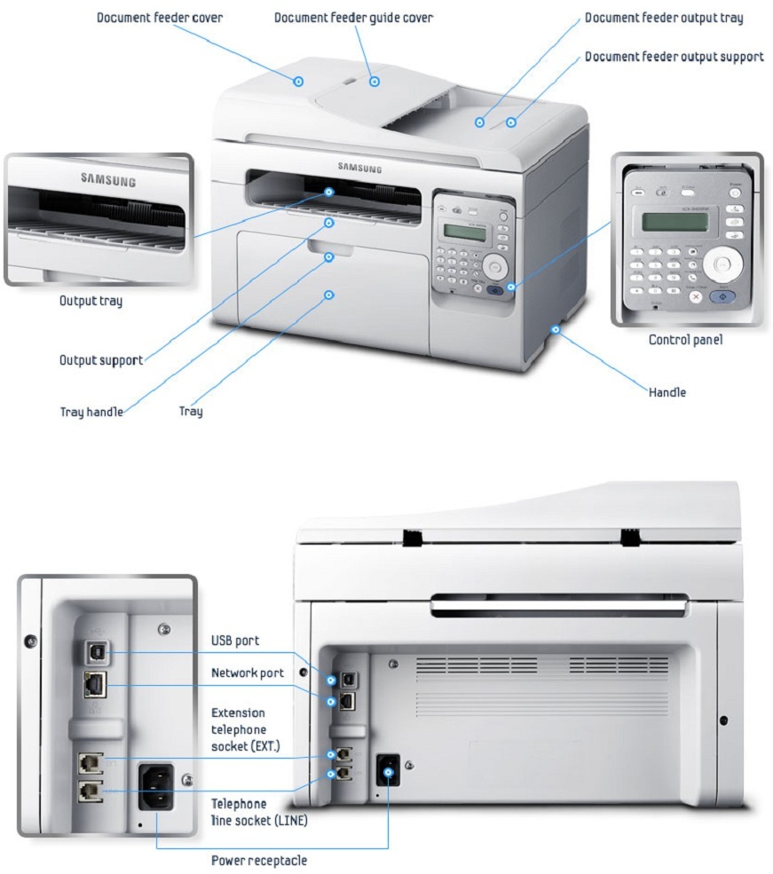 Samsung SCX-3405FW Lazer Yazıcı/Tarayıcı/Fotokopi/Fax-A4 - incehesap.com