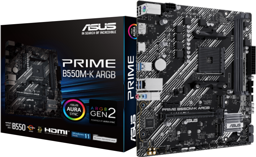 Asus Prime B550M-K ARGB AM4 DDR4 4866MHz MATX Anakart