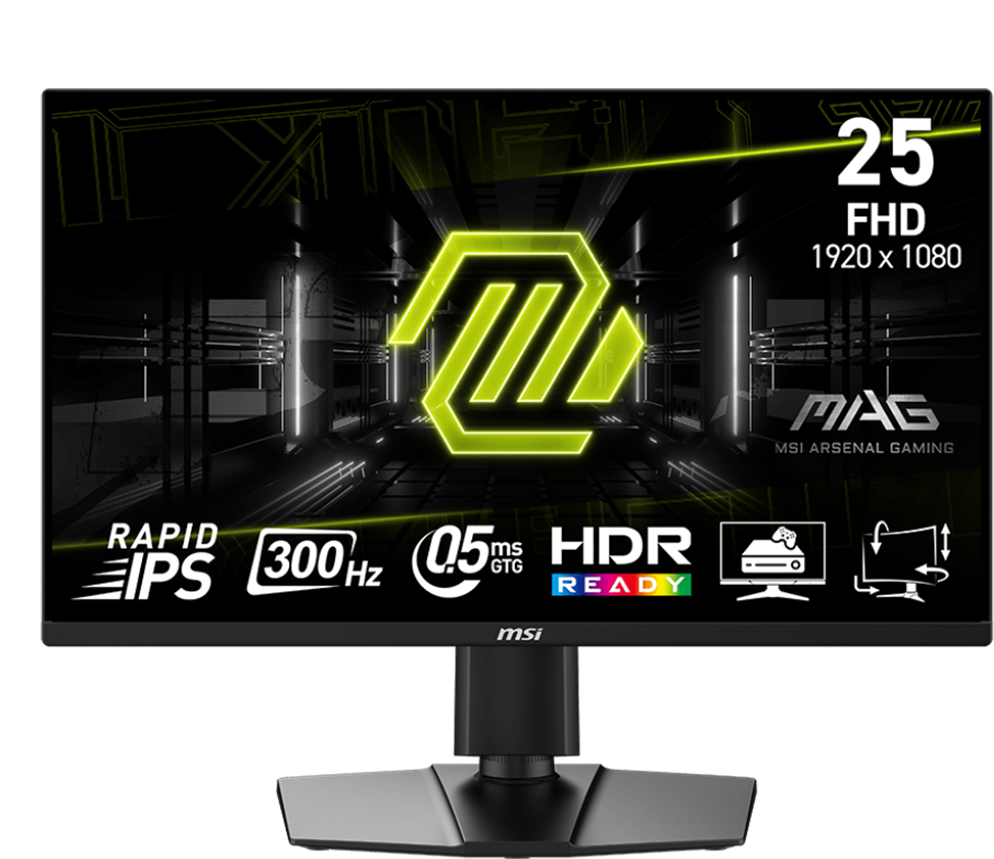 MSI MAG 255PXF 24.5″ 300Hz 0.5ms (GTG) FHD Rapid IPS Pivot FreeSync Premium Gaming (Oyuncu) Monitör