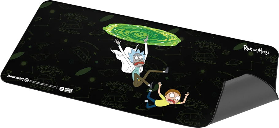 Hawk Rick And Morty Portal 90x40 Mouse Pad