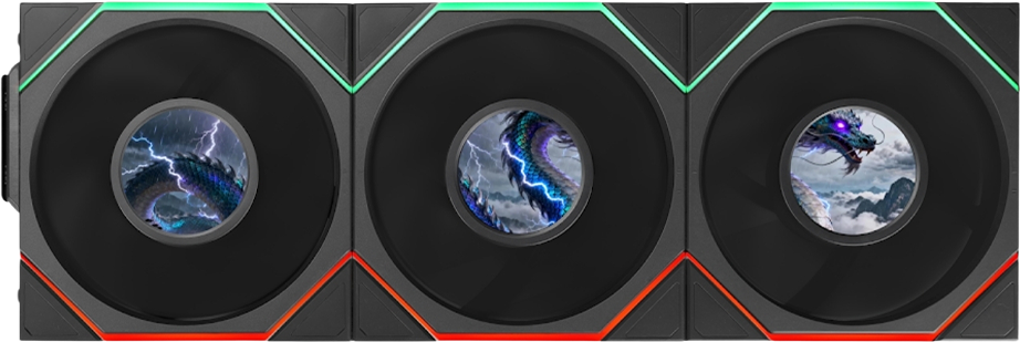 Lian Li UNI FAN TL LCD FLEX 3x120mm Siyah Kasa Fanı