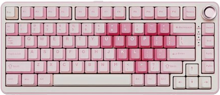 YUNZII B75 Pro Mekanik Milk Switch Pembe Klavye