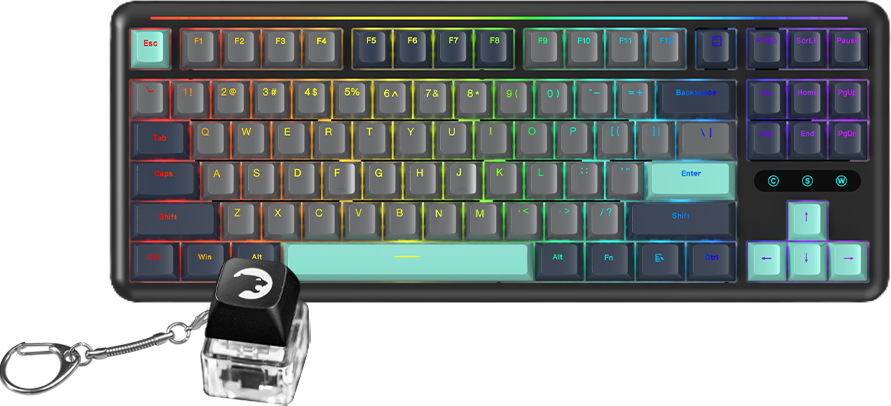 GamePower Zoom RGB Kablolu Mekanik Siyah Gaming Klavye