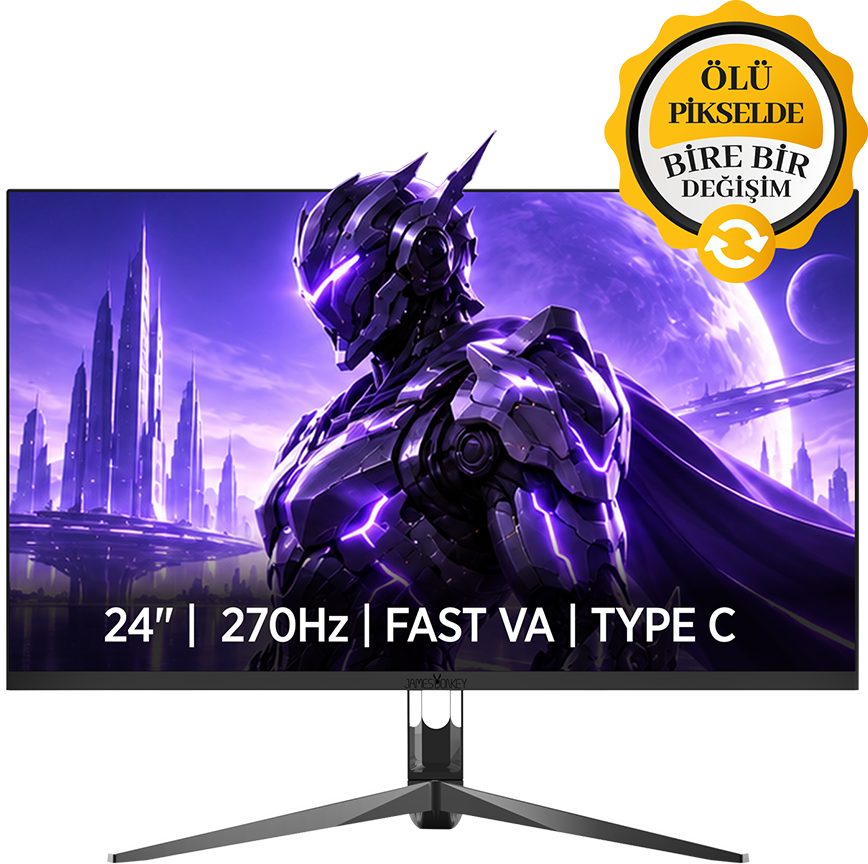 James Donkey Avero A50 24″ 270Hz 0.5Ms Fast VA FHD Type C/DP/HDMI RGB Gaming Monitör (Ölü Pikselde Anında Değişim)