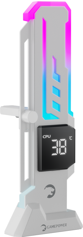 Gamepower Heatsync V2 ARGB Dikey Ekran Kartı Tutucu Beyaz