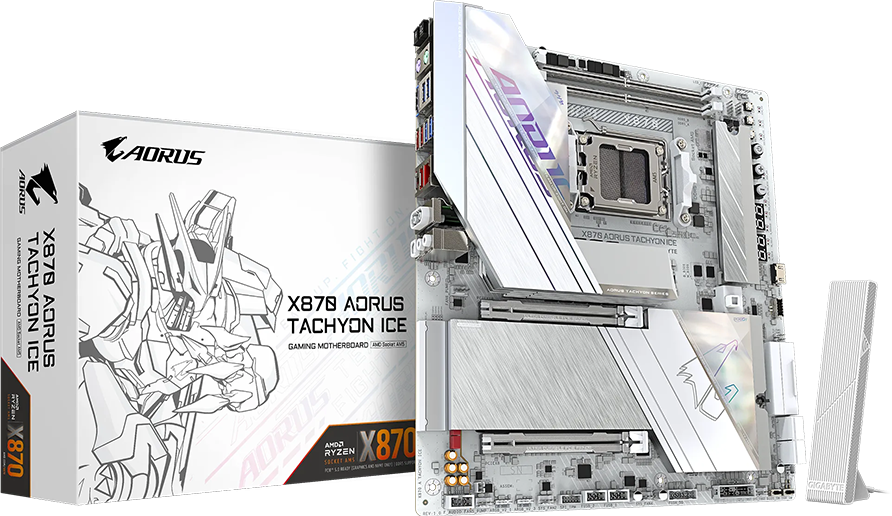 Gigabyte X870 A Tachyon Ice AMD AM5 E-ATX Gaming (Oyuncu) Anakart