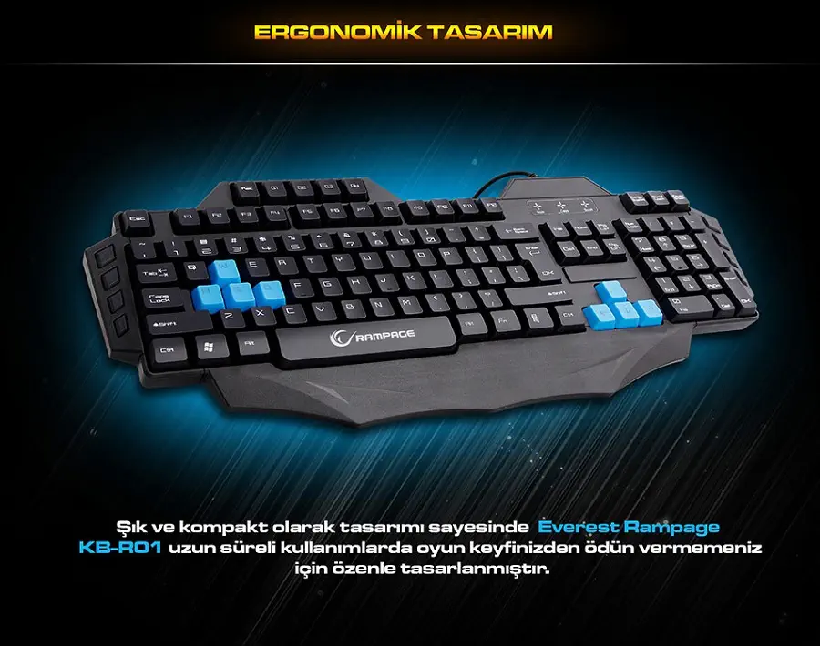 Everest Rampage KB-R01 Oyuncu Gaming Klavye