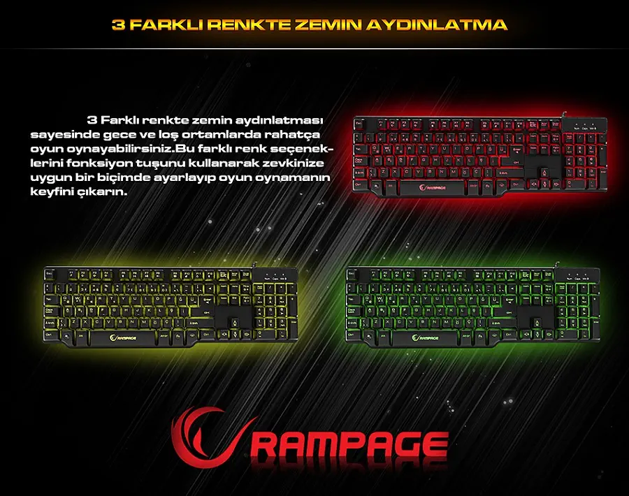 Everest Rampage KB-R88 Klavye