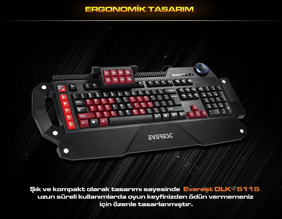 Everest Rampage DLK-5115 Oyuncu Gaming Klavye