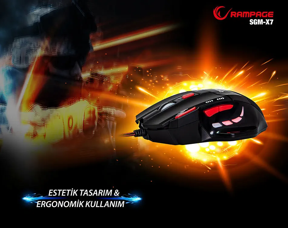 Everest SGM-X7 Oyuncu Gaming Mouse + Mouse Pad