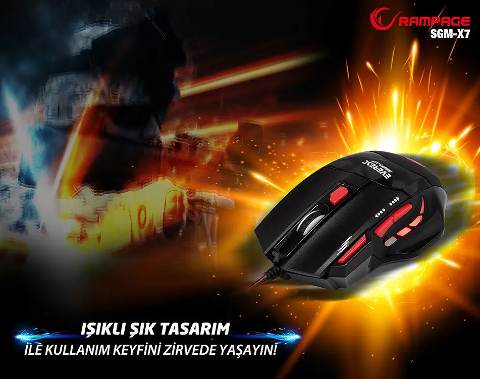 Everest SGM-X7 Oyuncu Gaming Mouse + Mouse Pad