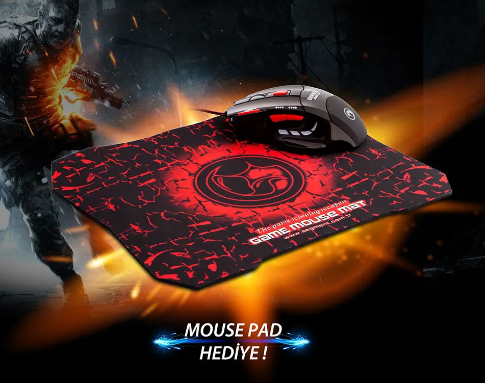 Everest SGM-X7 Oyuncu Gaming Mouse + Mouse Pad