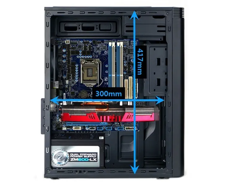 Zalman ZM-T5 1xMic, 1xUSB 3.0 1xUSB 2.0 Mini Tower Kasa