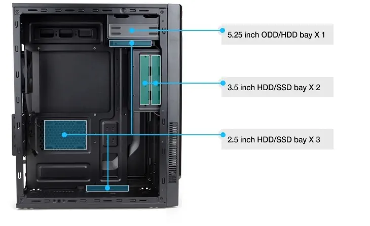 Zalman ZM-T2 Plus ATX Mikro Mini Tower Siyah Kasa