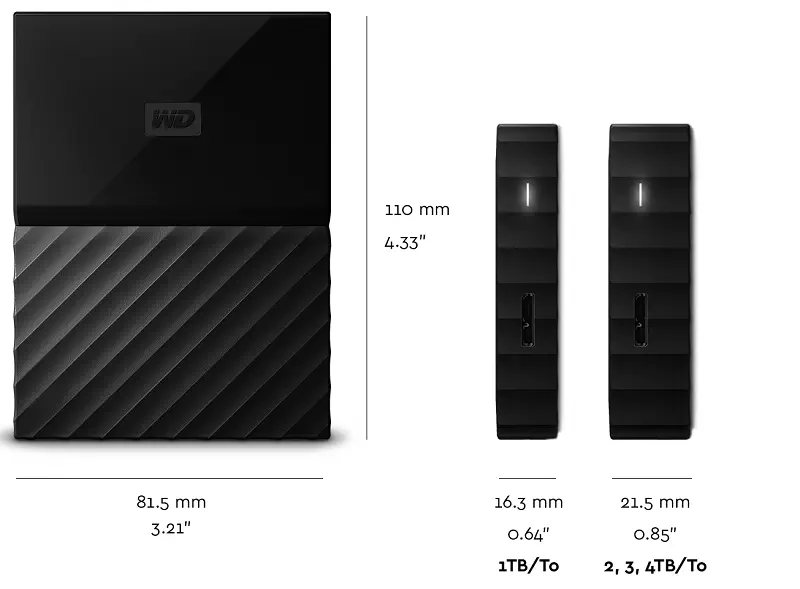 WD My Passport WDBYNN0010BRD 1TB Taşınabilir Harddisk