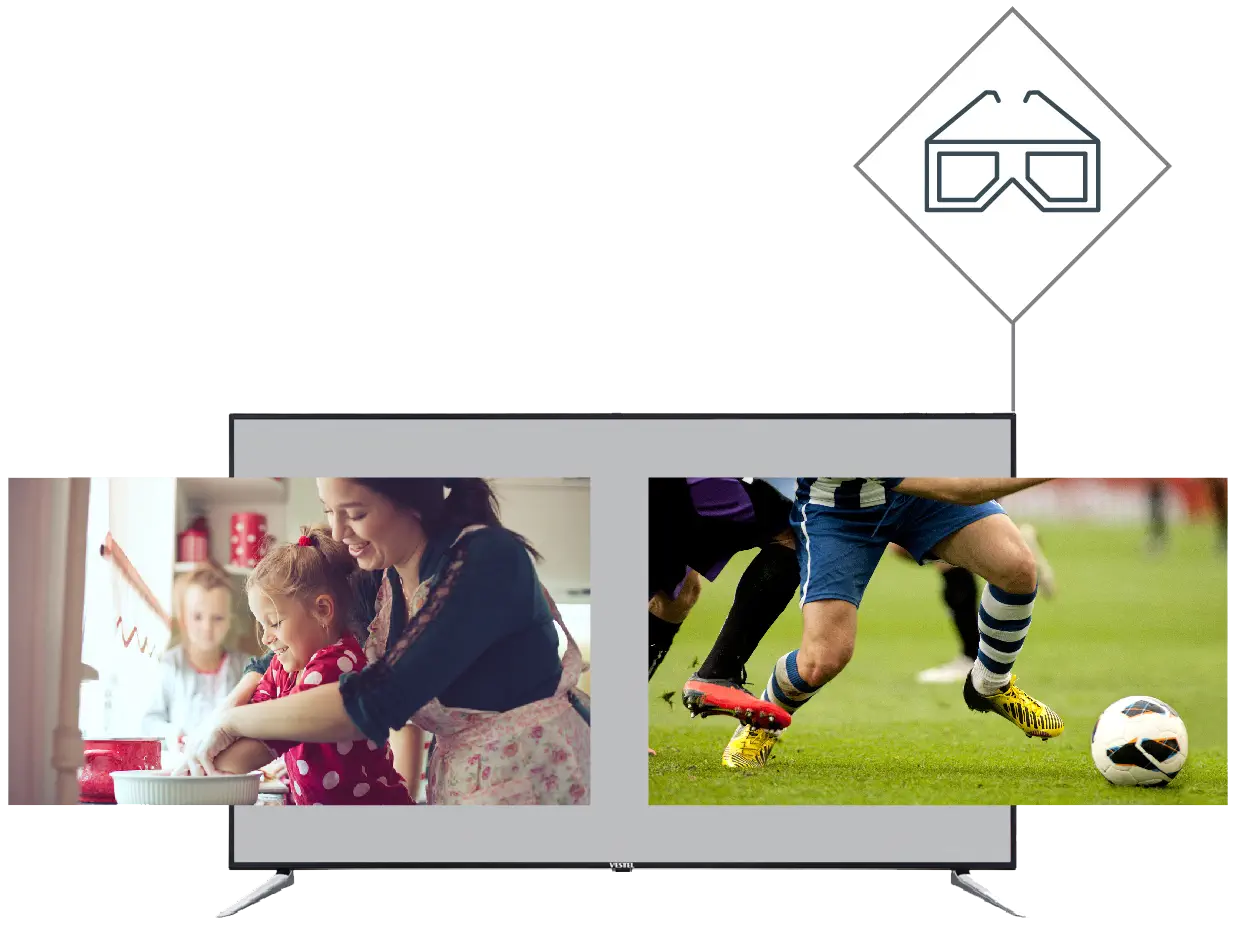 Vestel 43UB9300 43″ 109 cm 4K Ultra Hd 3D Smart  Led Tv