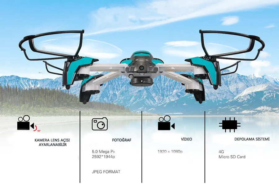 Kaideng Pantoma K80 Kullanıma Hazır Mavi Drone