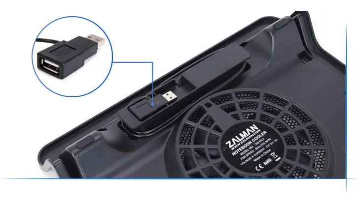 Zalman  ZM-NC2 140mm FAN 12″-16″ Ultra Sessiz Notebook Soğutucu