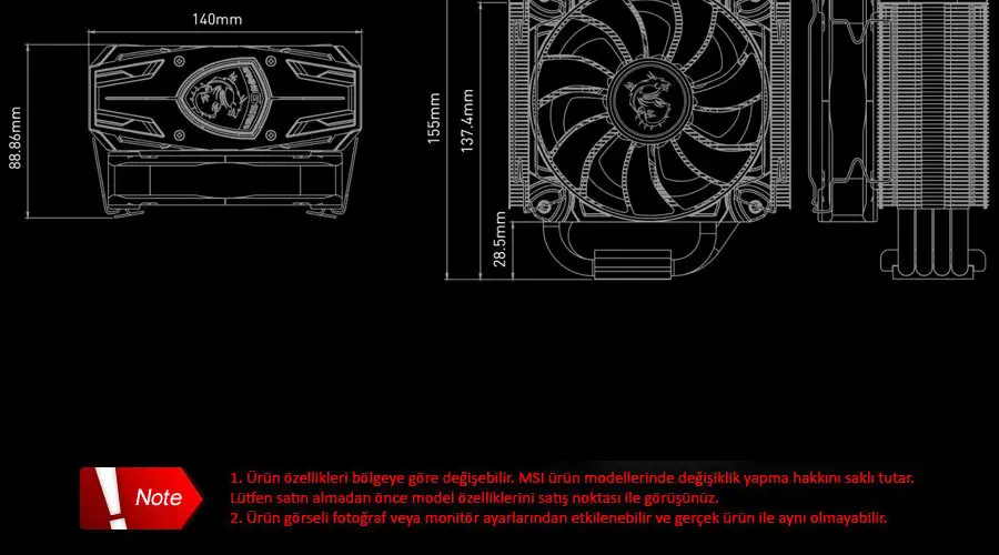 MSI Core Frozr L Gaming CPU Soğutucu