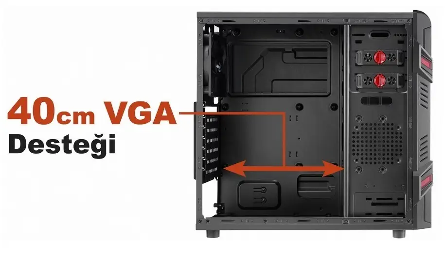 Aerocool GT Black Edition AE-GT-400 400W Mid-Tower Oyuncu Kasası