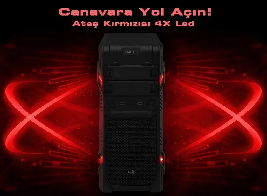 Aerocool GT Black Edition AE-GT-400 400W Mid-Tower Oyuncu Kasası