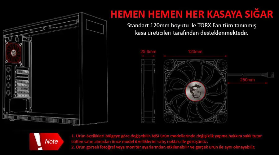 MSI Torx 12cm Kasa Fanı