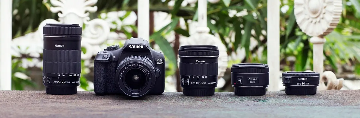 Canon EOS 1300D 18-55 mm + 75-300 mm  SLR Fotoğraf Makinesi