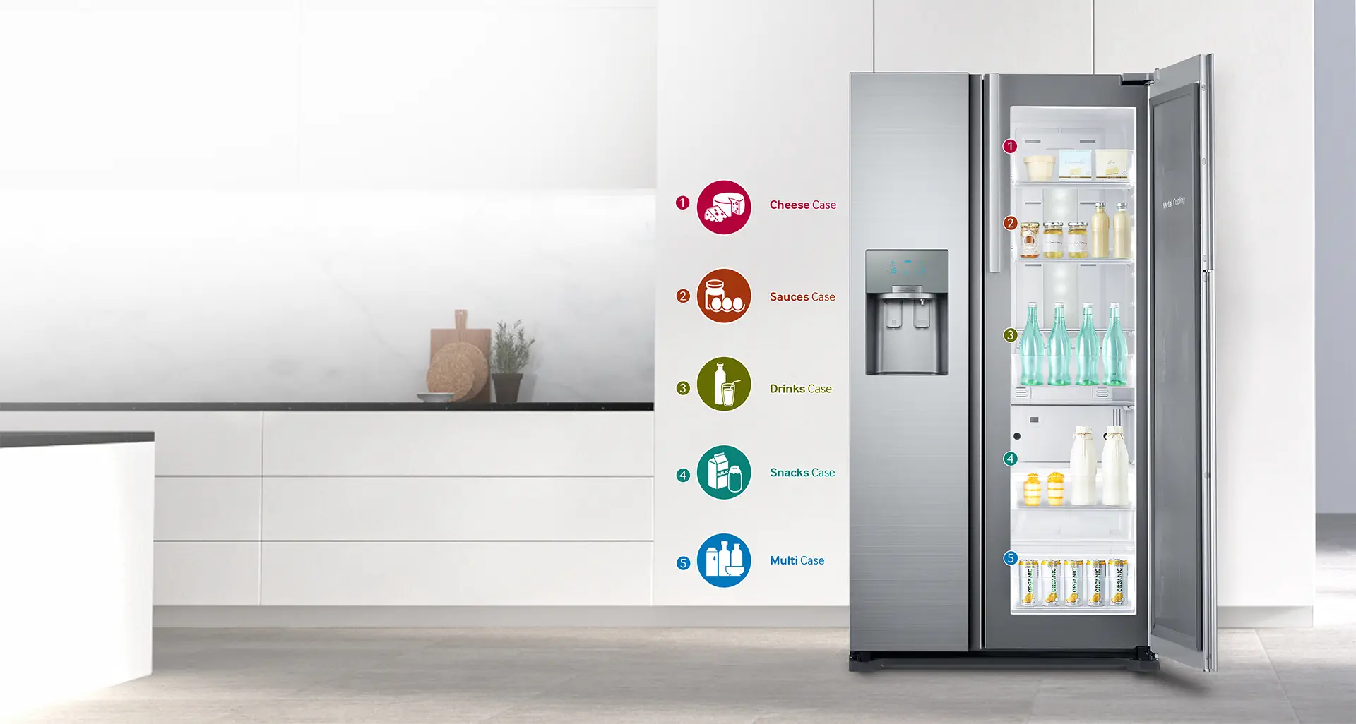 Samsung RH56J6917SL A+ 583 Lt Gardrop Buzdolabı