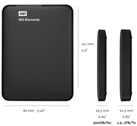 WD Elements WDBUZG0010BBK 1TB Taşınabilir Harddisk