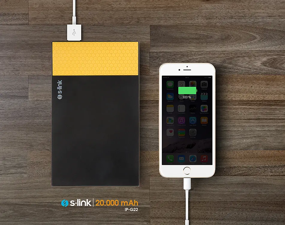 S-link IP-G22 20000mAh 4 Usb Port Siyah Powerbank