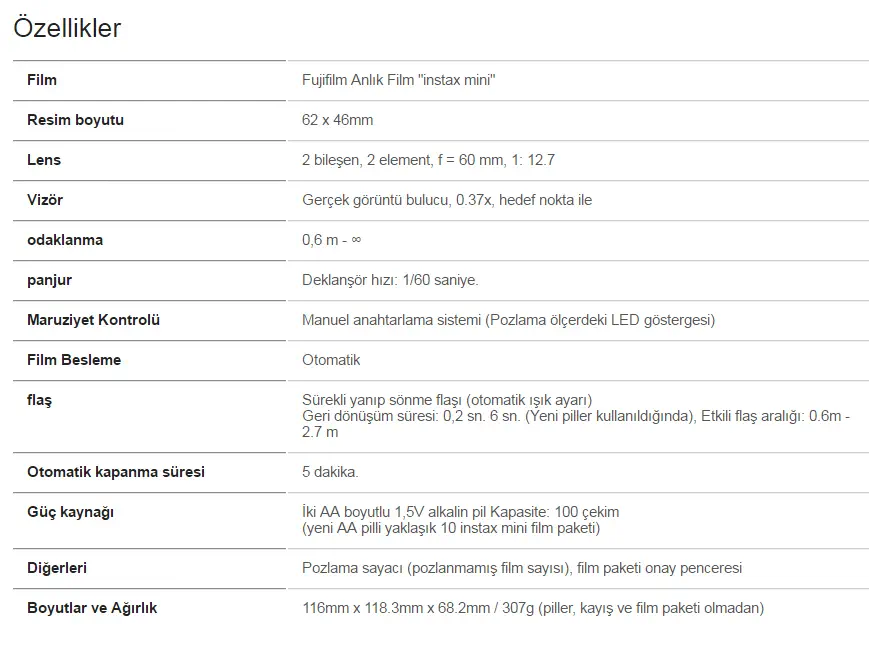 Fujifilm İnstax Mini 9 Mavi