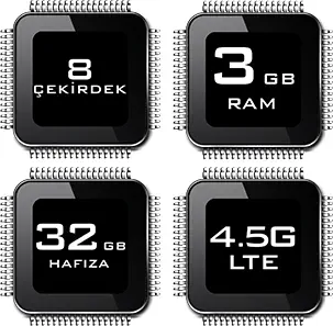 Casper Via P2 32 GB Dual Sim Siyah Cep Telefonu Distribütör Garantili