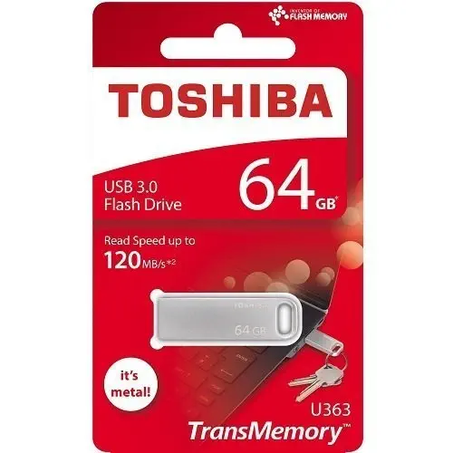 Toshiba Biwako 64GB 120MB/sn USB 3.0 Metal USB Bellek