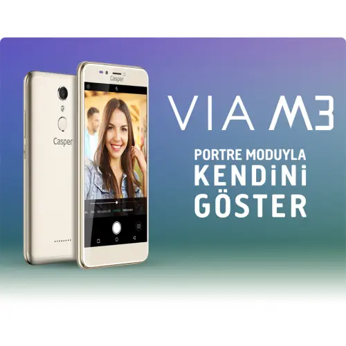 Casper Via M3 32 GB Altın Cep Telefonu Distribütör Garantili